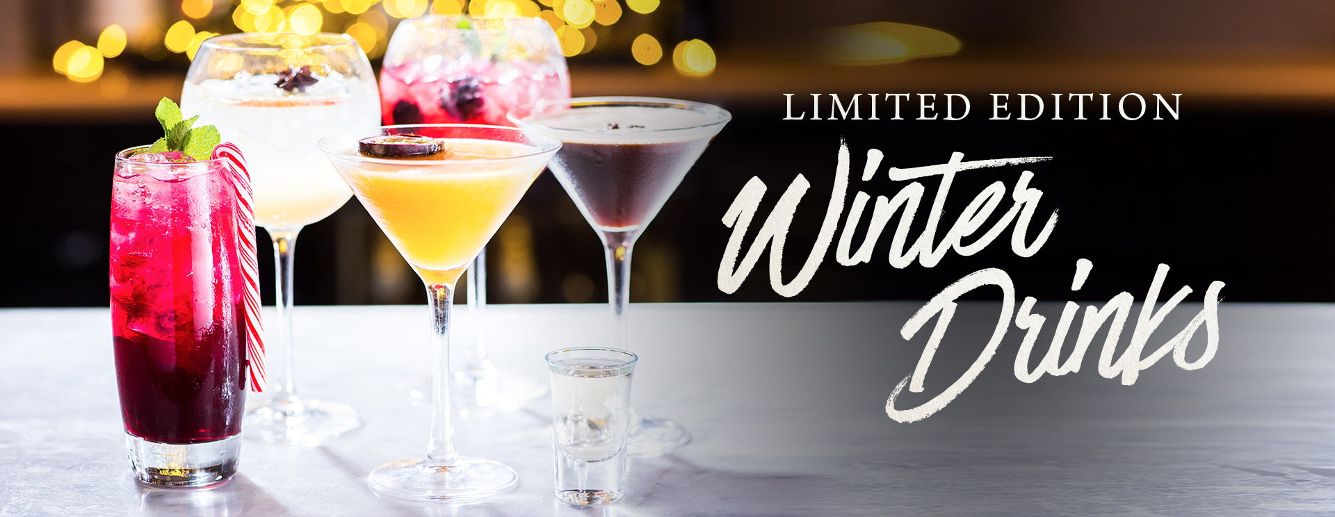 Winter cocktails and long drinks at The Deer Park