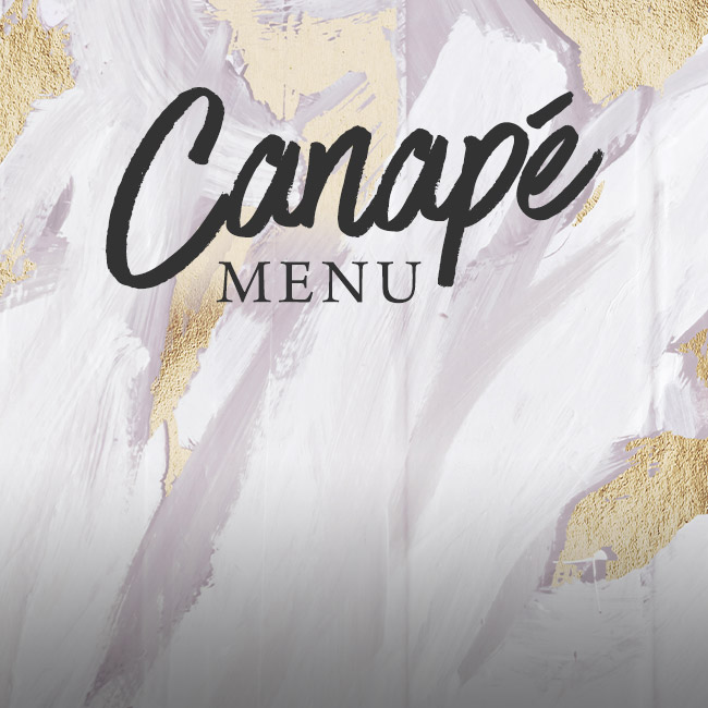 Canapé menu at The Deer Park